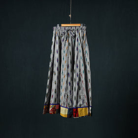Pochampally Ikat 24 Kali Cotton Long Skirt with Patchwork Border 184