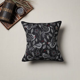 Bengal Kantha Hand Embroidered Cushion Cover (16 x 16 in) 02