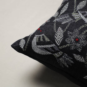 Bengal Kantha Hand Embroidered Cushion Cover (16 x 16 in) 02