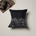 Bengal Kantha Hand Embroidered Cushion Cover (16 x 16 in) 04
