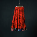 Bagh Hand Block Print 24 Kali Patchwork Cotton Long Skirt with Border 192