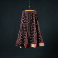 Bagh Hand Block Print 24 Kali Patchwork Cotton Long Skirt with Border 195