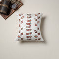 White - Bengal Kantha Hand Embroidered Cushion Cover (16 x 16 in) 13