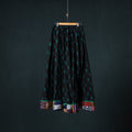 Bagh Hand Block Print 24 Kali Patchwork Cotton Long Skirt with Border 197