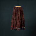 Bagh Hand Block Print 24 Kali Patchwork Cotton Long Skirt with Border 199