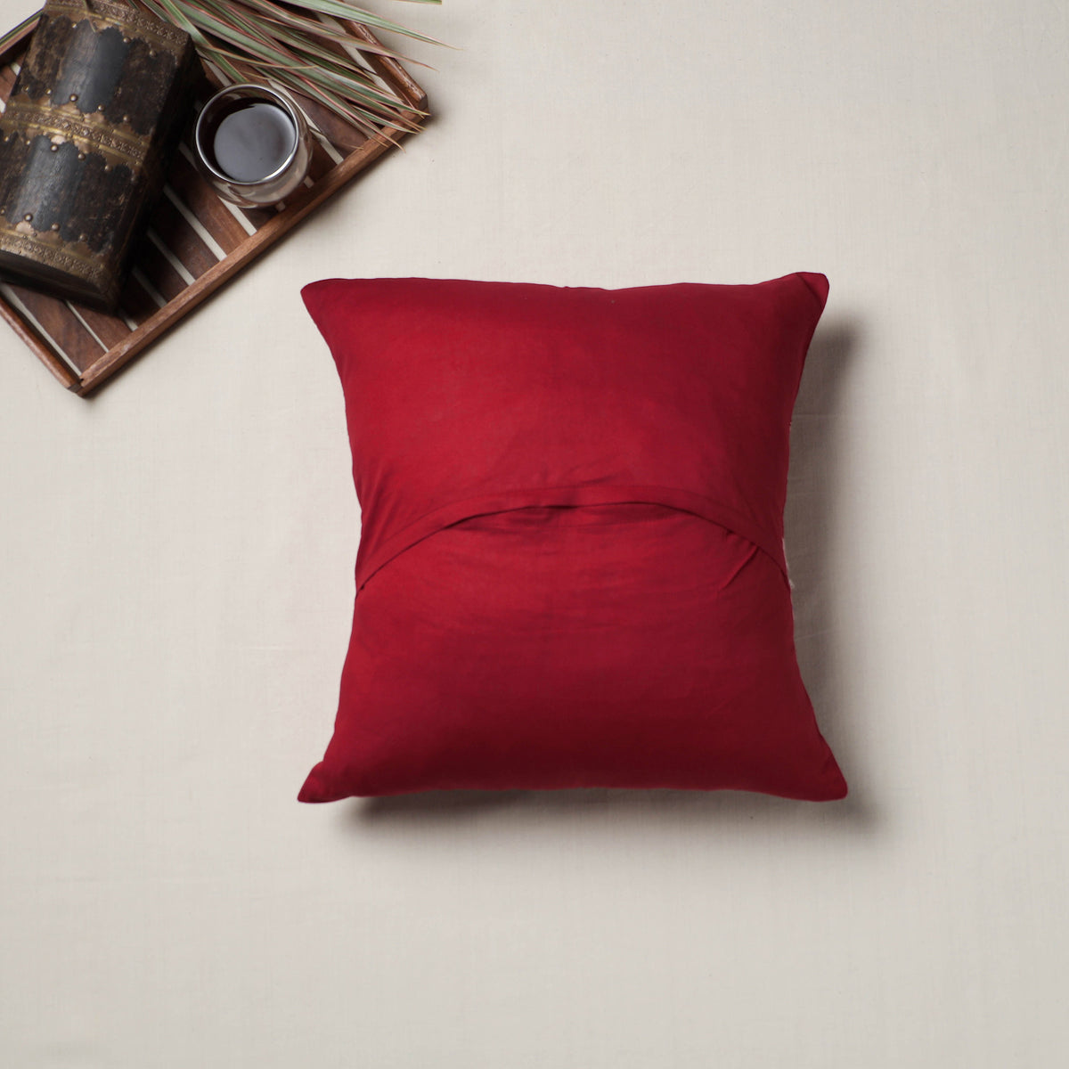 Bengal Kantha Hand Embroidered Cushion Cover (16 x 16 in) 18