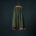 Bagh Hand Block Print 24 Kali Patchwork Cotton Long Skirt with Border 203