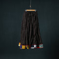 Bagh Hand Block Print 24 Kali Patchwork Cotton Long Skirt with Border 204