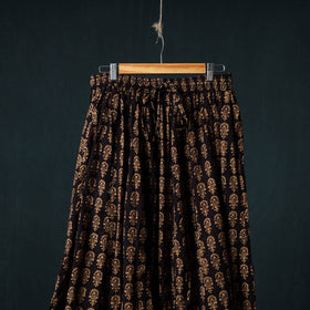 Bagh Hand Block Print 24 Kali Patchwork Cotton Long Skirt with Border 207