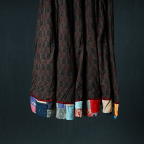 Bagh Hand Block Print 24 Kali Patchwork Cotton Long Skirt with Border 209