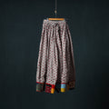 Bagh Hand Block Print 24 Kali Patchwork Cotton Long Skirt with Border 210
