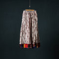 Bagh Hand Block Print 24 Kali Patchwork Cotton Long Skirt with Border 211