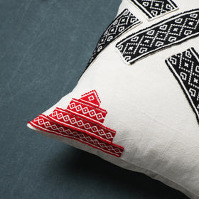 Toda Hand Embroidered Cushion Cover (16 x 16 in) 06