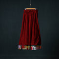 Bagh Hand Block Print 24 Kali Patchwork Cotton Long Skirt with Border 214