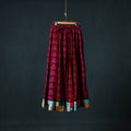 Bagh Hand Block Print 24 Kali Patchwork Cotton Long Skirt with Border 215