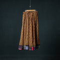 Bagh Hand Block Print 24 Kali Patchwork Cotton Long Skirt with Border 217