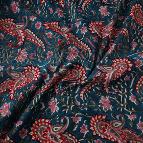 Floral Sanganeri Hand Block Print Pure Cotton Fabric 01
