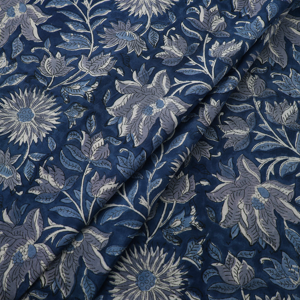 Floral Sanganeri Hand Block Print Pure Cotton Fabric 02