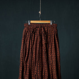 Bagh Hand Block Print 24 Kali Patchwork Cotton Long Skirt with Border 226