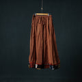 Bagh Hand Block Print 24 Kali Patchwork Cotton Long Skirt with Border 229