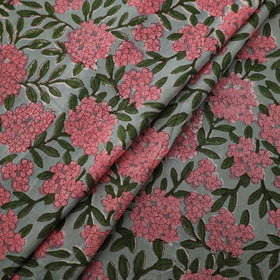 Floral Sanganeri Hand Block Print Pure Cotton Fabric 06