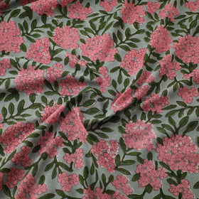 Floral Sanganeri Hand Block Print Pure Cotton Fabric 06