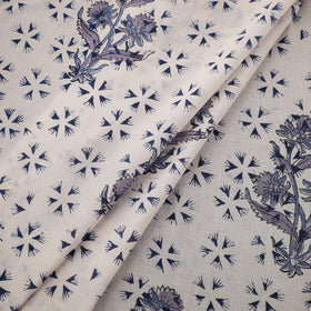 Floral Sanganeri Hand Block Print Pure Cotton Fabric 07