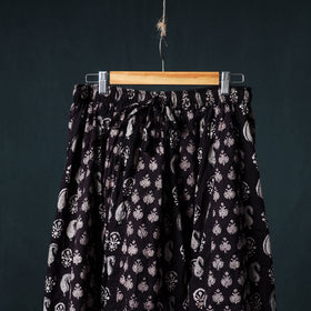 Bagh Hand Block Print 24 Kali Patchwork Cotton Long Skirt with Border 231