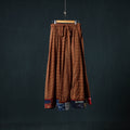 Bagh Hand Block Print 24 Kali Patchwork Cotton Long Skirt with Border 234