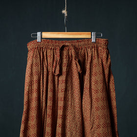 Bagh Hand Block Print 24 Kali Patchwork Cotton Long Skirt with Border 234