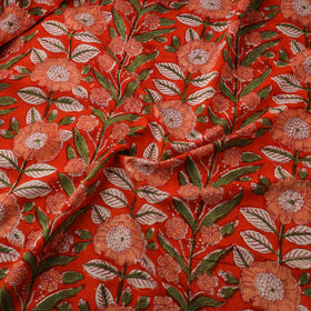 Floral Sanganeri Hand Block Print Pure Cotton Fabric 08