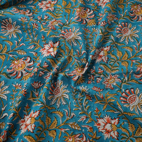 Floral Sanganeri Hand Block Print Pure Cotton Fabric 10