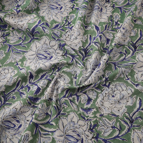 Floral Sanganeri Hand Block Print Pure Cotton Fabric 11