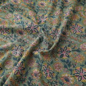 Floral Sanganeri Hand Block Print Pure Cotton Fabric 12