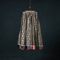 Bagh Hand Block Print 24 Kali Patchwork Cotton Long Skirt with Border 238