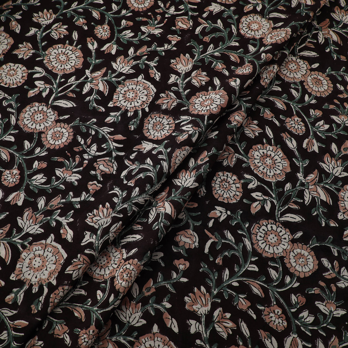 Floral Sanganeri Hand Block Print Pure Cotton Fabric 15