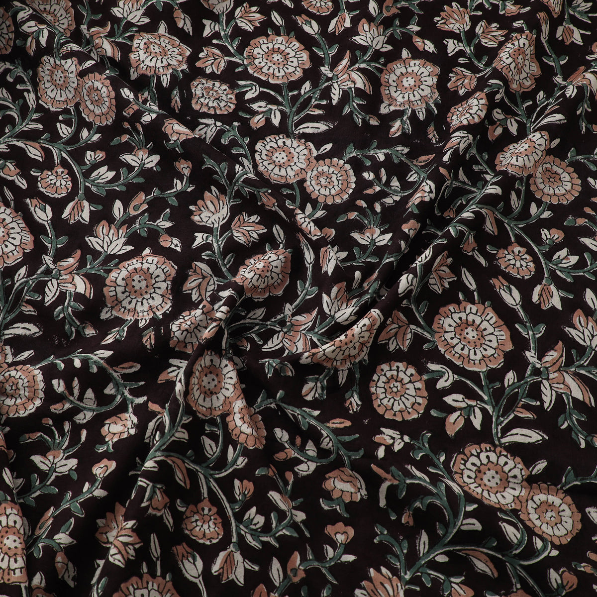 Floral Sanganeri Hand Block Print Pure Cotton Fabric 15