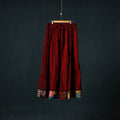 Bagh Hand Block Print 24 Kali Patchwork Cotton Long Skirt with Border 244