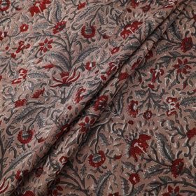 Floral Hand Block Sanganeri Print Linen Fabric 09