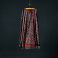 Bagh Hand Block Print 24 Kali Patchwork Cotton Long Skirt with Border 246