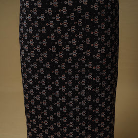 Ajrakh Hand Block Print Maheshwari Silk 2pc Unstitched Dress Material: Kurta with Dupatta 05