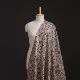 Floral Hand Block Sanganeri Print Linen Fabric 09