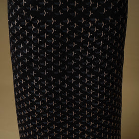 Ajrakh Hand Block Print Maheshwari Silk 2pc Unstitched Dress Material: Kurta with Dupatta 10