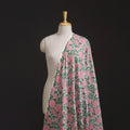 Floral Hand Block Sanganeri Print Linen Fabric 06