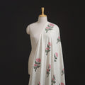 Floral Hand Block Sanganeri Print Linen Fabric 04