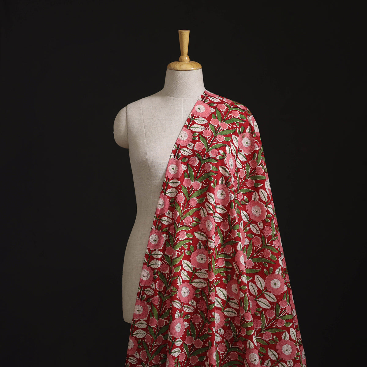 Floral Sanganeri Hand Block Print Pure Cotton Fabric 03
