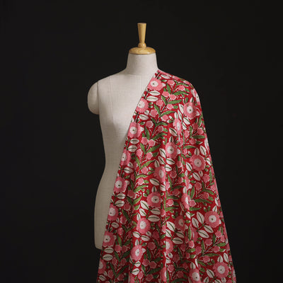 Floral Sanganeri Hand Block Print Pure Cotton Fabric 03