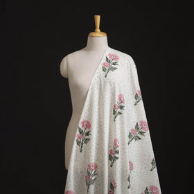 Floral Sanganeri Hand Block Print Pure Cotton Fabric 04