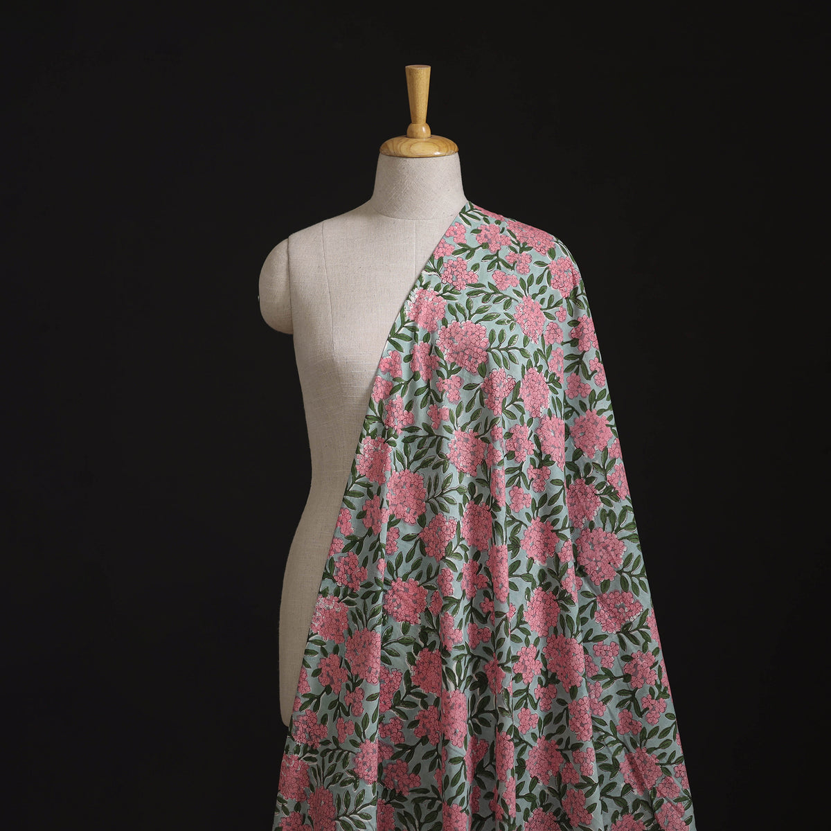Floral Sanganeri Hand Block Print Pure Cotton Fabric 06