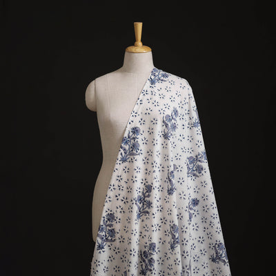 Floral Sanganeri Hand Block Print Pure Cotton Fabric 07